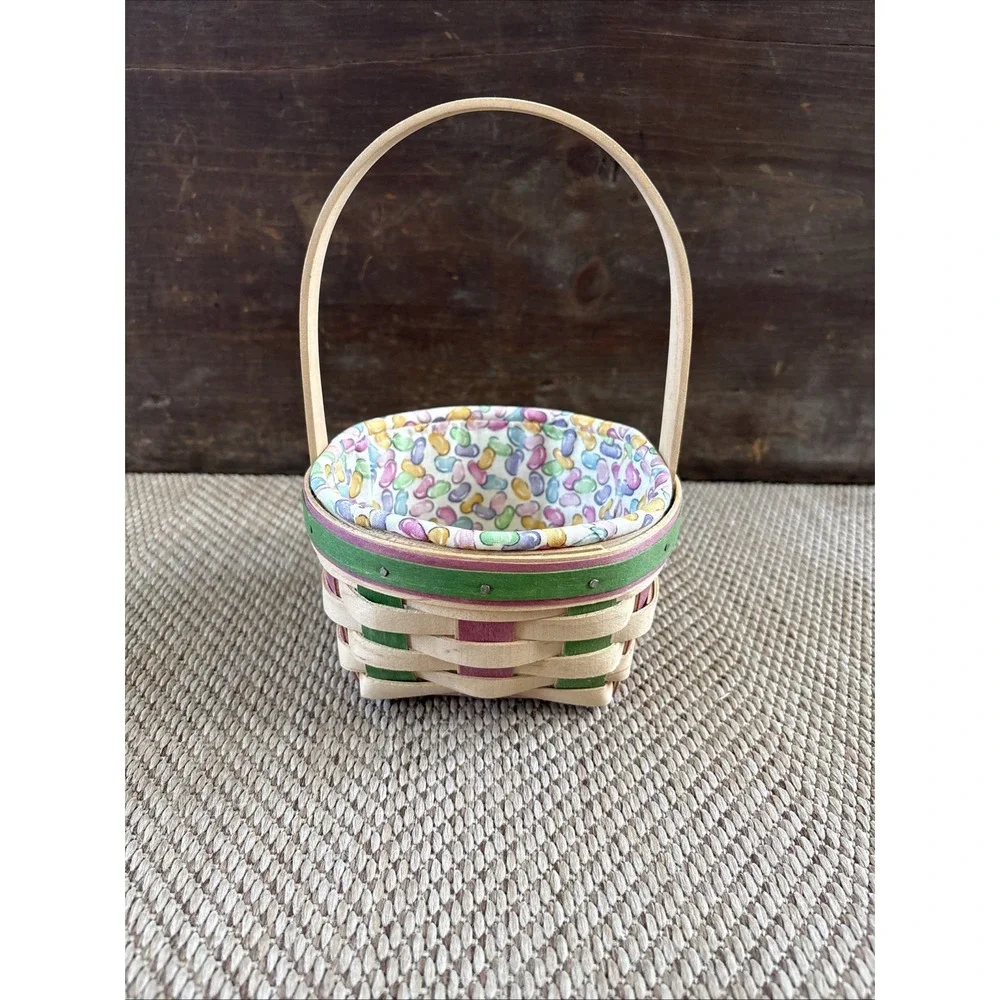 Longaberger 1999 Easter Basket With Jellybean Liner